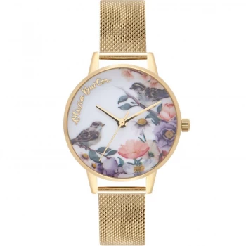 Image of English Garden Gold Mesh Watch