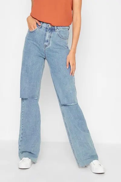 Image of Long Tall Sally Tall Ripped Knee Jeans Blue