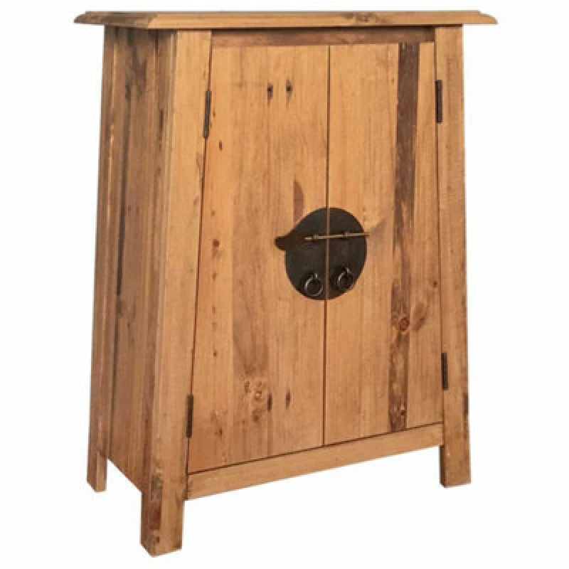 Image of vidaXL Solid Recycled Pinewood Bathroom Side Cabinet 59x32x80cm Storage Unit