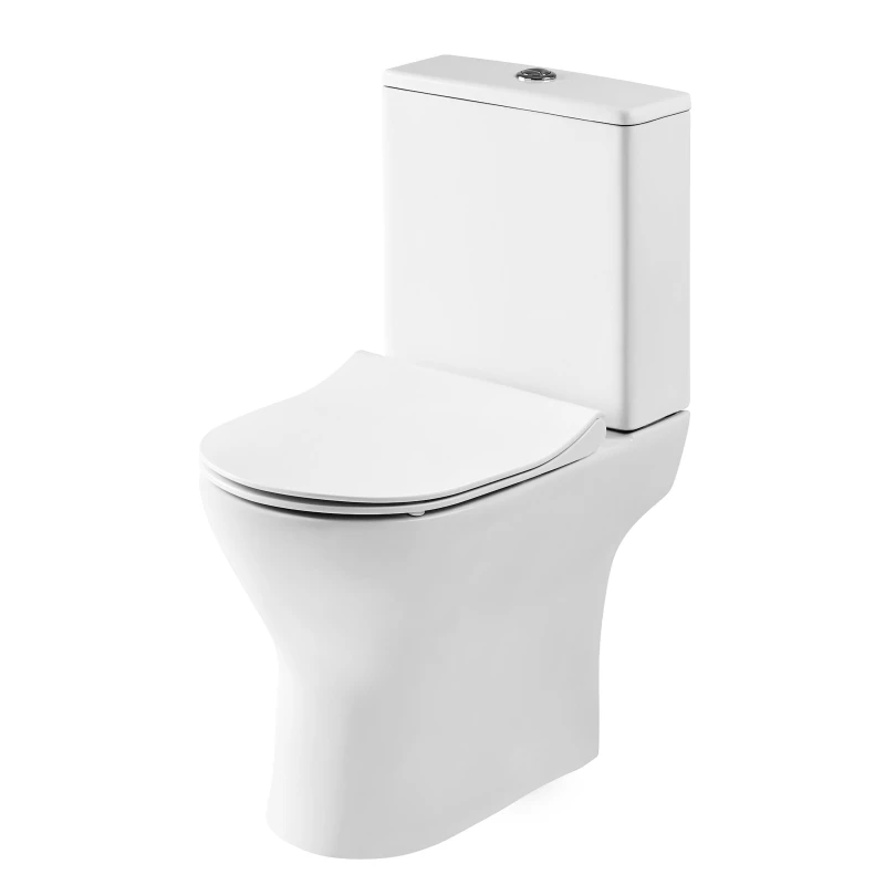 Image of Balterley Compact Toilet Pan, Cistern Soft Close Sandwich Seat 800 x 375 x 610mm White