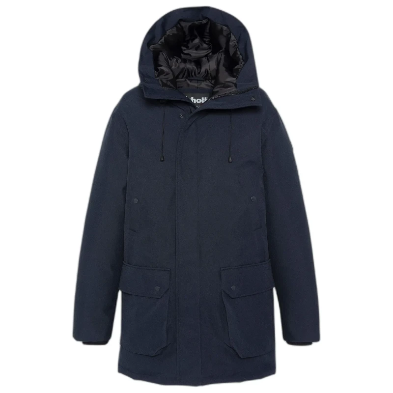 Image of Schott Basic hooded parka Schott Bleu Male M