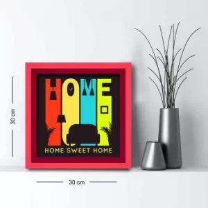 Image of 3030AHS-053 Multicolor Decorative Framed MDF Painting