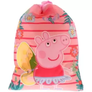 Image of Peppa Pig Childrens/Kids Trainer Drawstring Bag (One Size) (Pink)