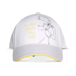 Image of Gotta Catch Them All Ash Line Art Adjustable Cap, White (BA522587POK)