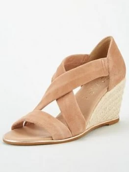 Image of Office Maiden Wedge Sandals - Nude