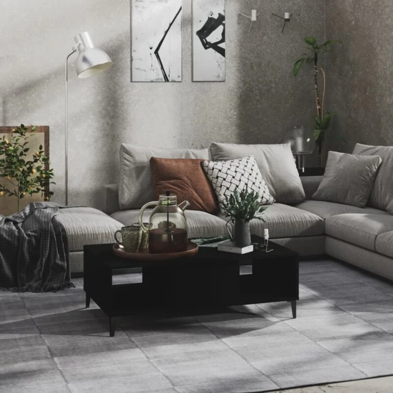 Image of VIDAXL Coffee Table Black 103.5x60x35cm Engineered Wood Vidaxl 8720286358320