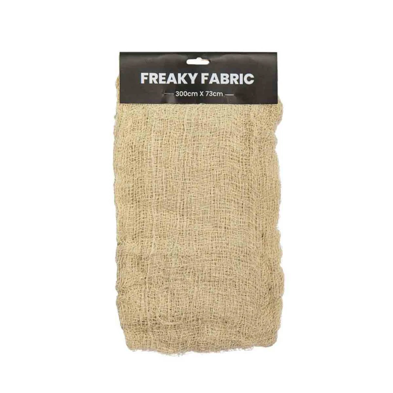 Image of Pack of 2 2.9m Halloween Freaky Fabric Net Decoration in Cream