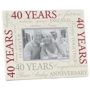 Image of Script Anniversary Frame 40th