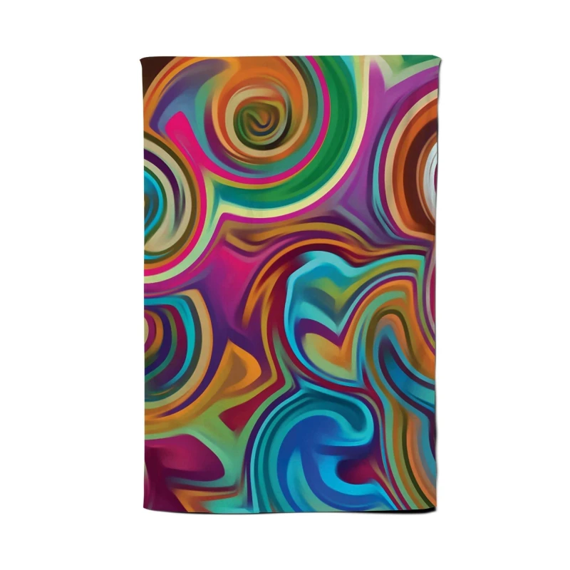 Image of Warren Reed - Designer Colourful Wave Pattern Tea Towel in Red Red Unisex