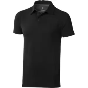 Image of Elevate Mens Markham Short Sleeve Polo (S) (Solid Black)