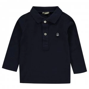 Image of Benetton Classic Polo Top - 13C Navy