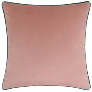 Image of Meridian Velvet Cushion Blush/Teal, Blush/Teal / 55 x 55cm / Polyester Filled
