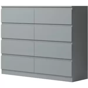 Image of Fwstyle Large Modern 8 Drawer Chest Matt Grey