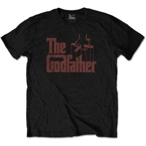 Image of The Godfather - Logo Brown Unisex Medium T-Shirt - Black