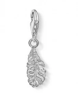 Image of Thomas Sabo Sterling Silver Charm Club Feather Charm, One Colour, Women
