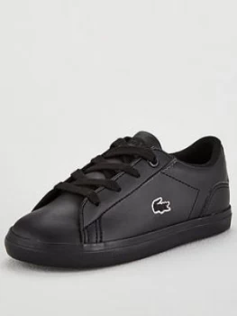 Image of Lacoste Lerond Bl 2 Infant Trainers - Black, Size 7 Younger