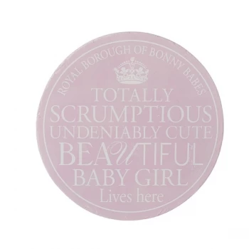 Image of Plaque Baby Girl Lives Here By Heaven Sends