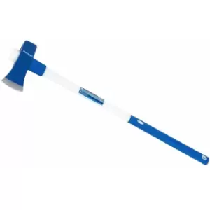 Image of 6lb Log Splitting Chopper Wood Maul Axe Fibreglass Rubber Handle 910mm - Bluespot