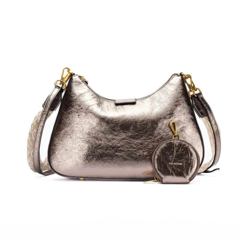 Image of Mac Alyster Half-moon shoulder bag For Her Mac Alyster Giulia Bronze Female TU