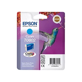 Image of Epson Hummingbird T0802 Cyan Ink Cartridge