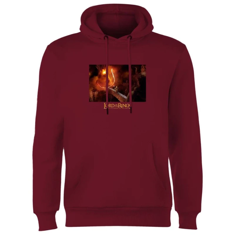 Image of Lord Of The Rings You Shall Not Pass Hoodie - Burgundy - XL