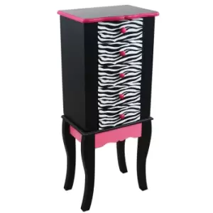 Image of Fantasy Fields - Fashion Zebra Prints Irina Toy Jewelry Armoire - Pink / Black