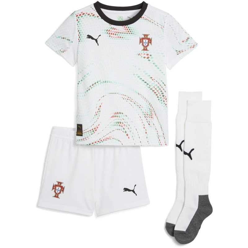 Image of Puma Portugal Away Minikit 2025 Infants White/Black male 2-3 Yrs