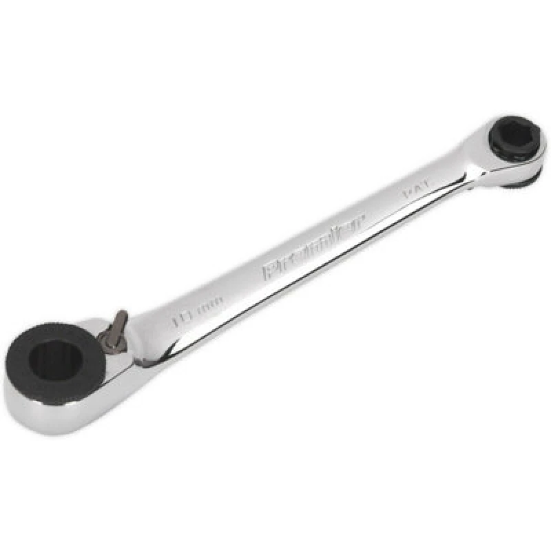 Image of Loops 120mm Reversible Ratchet Spanner - 1/4" Hex x 10mm Hex - 72-Tooth Ratchet Action Multi