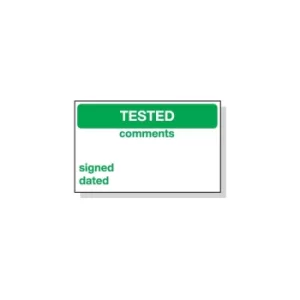 Image of Tested Vinyl Label 25X40MM S/Adh (Roll-250)