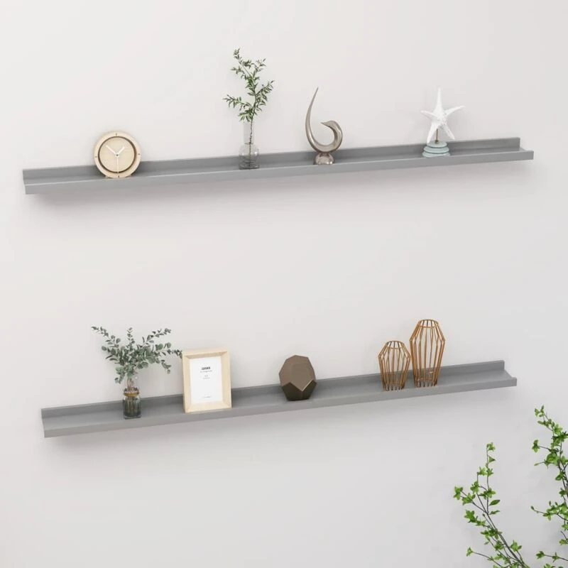 Image of VIDAXL Wall Shelves 2 pcs Grey 115x9x3cm Vidaxl 8720286417744