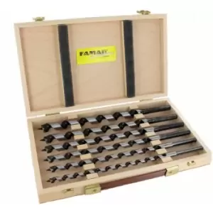 Image of Famag - Lewis Auger Bit Set of 8 Pieces oal 320mm in Wooden Case, 1410303