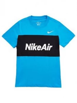 Image of Nike Older Boys Air T-Shirt - Blue/Black