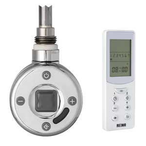 Image of Heating Style Timed Remote Control Thermostatic 300W Element + T Piece - Chrome