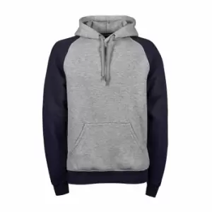 Image of Tee Jays Mens Two-Tone Hooded Sweatshirt (L) (Heather Navy)
