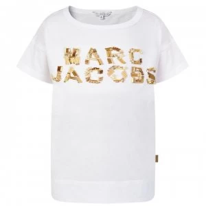 Image of Marc Jacobs Children Girls Sequin T Shirt - Blanc 10B