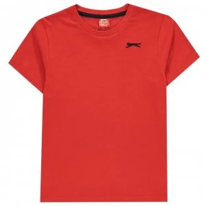 Image of Slazenger Plain T Shirt Junior Boys - Red