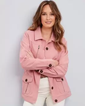 Image of Cotton Traders Womens The Cargo Jacket in Pink