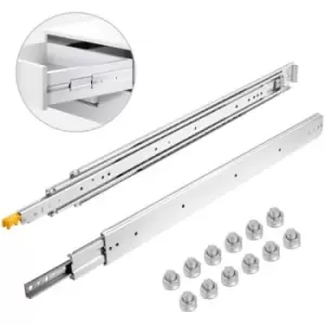 Image of VEVOR Heavy Duty Drawer Slides 28" Length, Locking Drawer Slides 500lbs Load Capacity Long Full Extension Drawer Slide 1 Pair Side Mount Ball Bearing