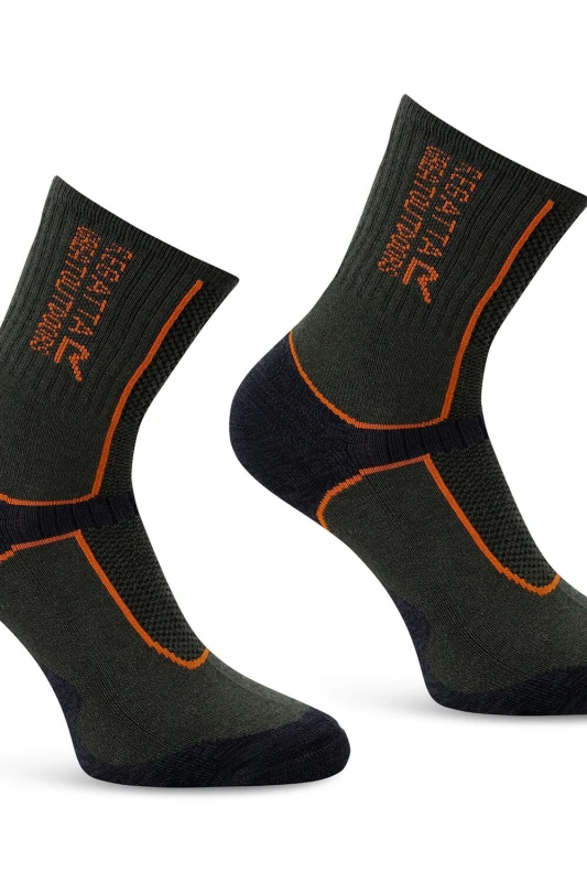 Image of Regatta Regatta Men Merino Wool Hiker Sock in Dark Green Size: 6-8 Dark Green 6-8 Male 5063516179092