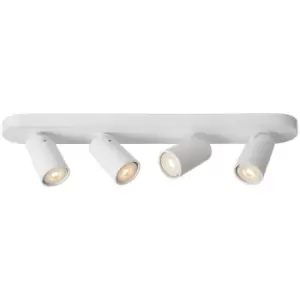 Image of Lucide XYRUS - Ceiling Spotlight Bar - LED Dim to warm - GU10 - 4x5W 2200K/3000K - White