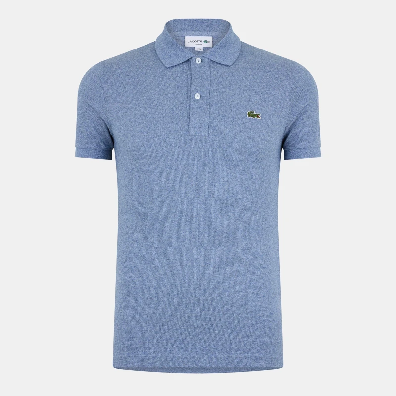 Image of Lacoste Short Sleeve Polo Shirt Indigo Blue male XS