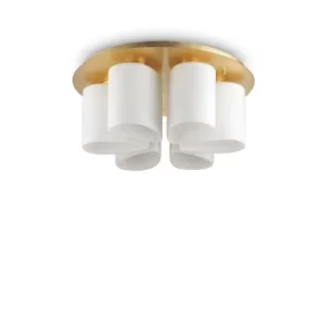 Image of Daisy Indoor 6 Lights Flush Ceiling Lamp Gold, E27