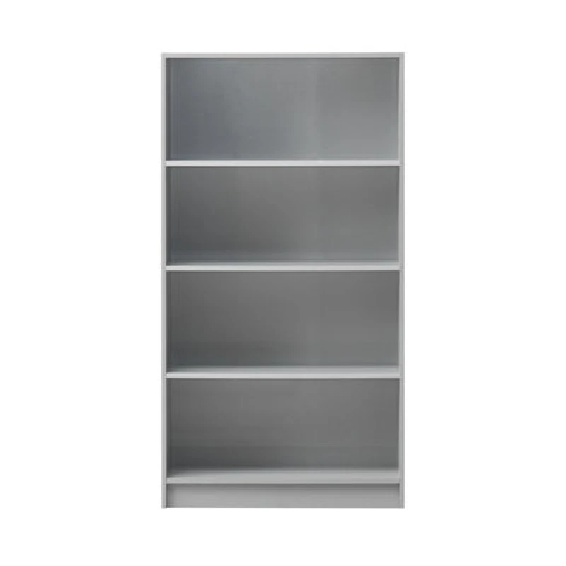 Image of Timber Art Design 4 Tier Bookcase Tall Display Shelving Storage Unit Wood Furniture Grey