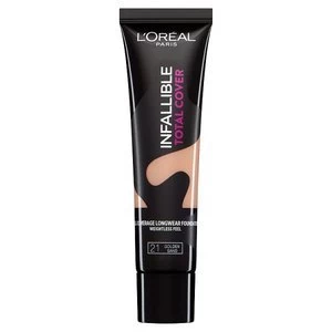 Image of L Oreal Infallible Total Cover Foundation 21 Golden Sand