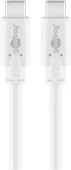 Image of Goobay 67194 USB cable 1m USB 3.2 Gen 2 (3.1 Gen 2) USB C White