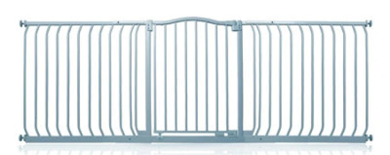 Image of Safetots Curved Top Safety Gate, 197Cm - 206Cm, Matt Grey, Pressure Fit Stair Gate