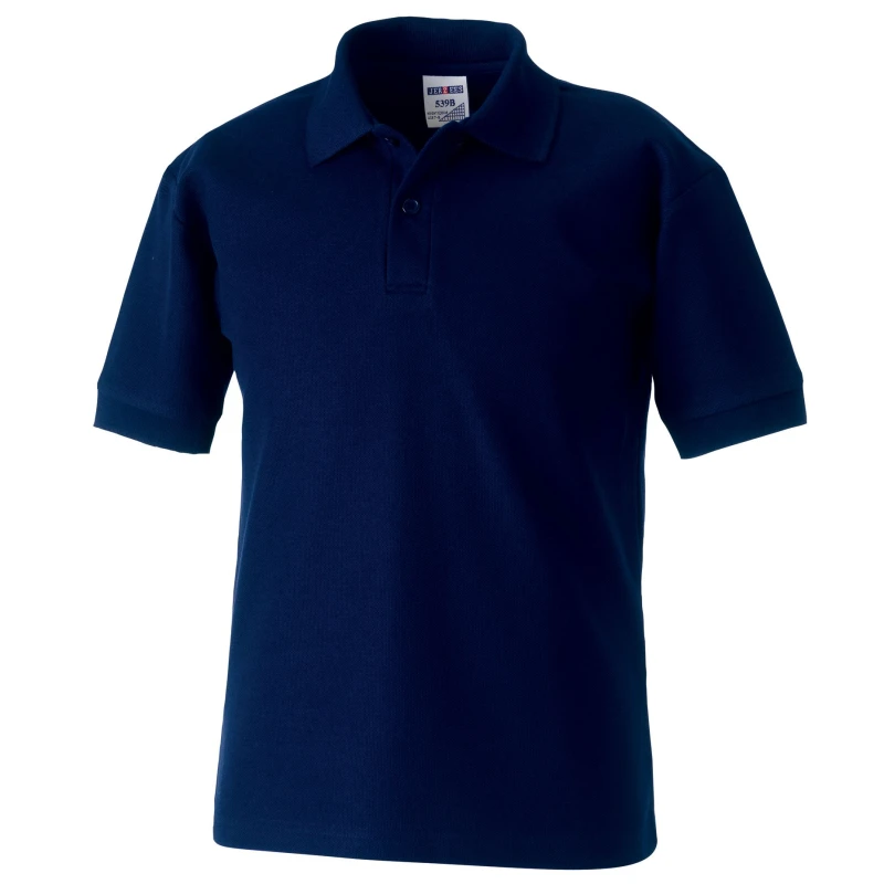 Image of Jerzees Schoolwear Jerzees Schoolgear 65 35 Pique Polo Shirt in Navy Size: 3-4 Years Navy Unisex 3-4 Years