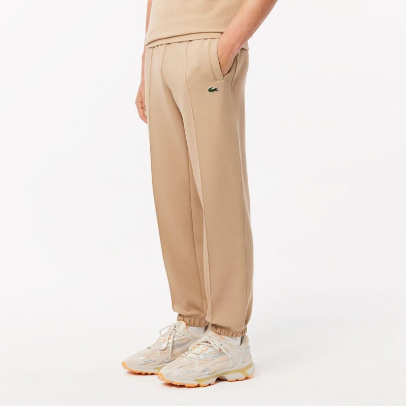 Image of Lacoste Regular Fit Piqu Sweatpants Beige male XS