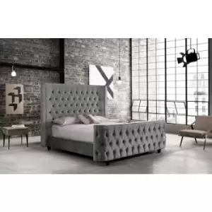 Image of Envisage Trade - Harmony Upholstered Beds - Plush Velvet, Single Size Frame, Grey - Grey