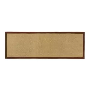 Image of Origins Sisal Runner Warm Natural with Dark Brown Border 67x200